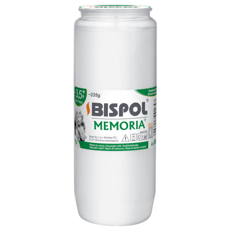 Wkłady do zniczy olejowe BISPOL WO4 84h 3,5d 24 sztuki