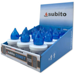 Subito Comet LED candle inserts, 12 pieces, blue