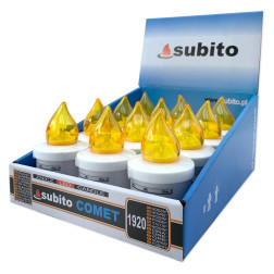 Subito Comet LED-Kerzeneinsätze, 12 Stück, gelb