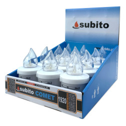 Subito Comet LED candle inserts, 12 pieces, white