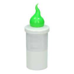 Subito S6 LED candle inserts, 12 pieces, green