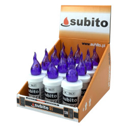 Subito S5 LED candle inserts, 12 pieces, purple