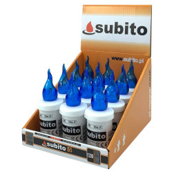 Subito S5 LED candle inserts, 12 pieces, blue