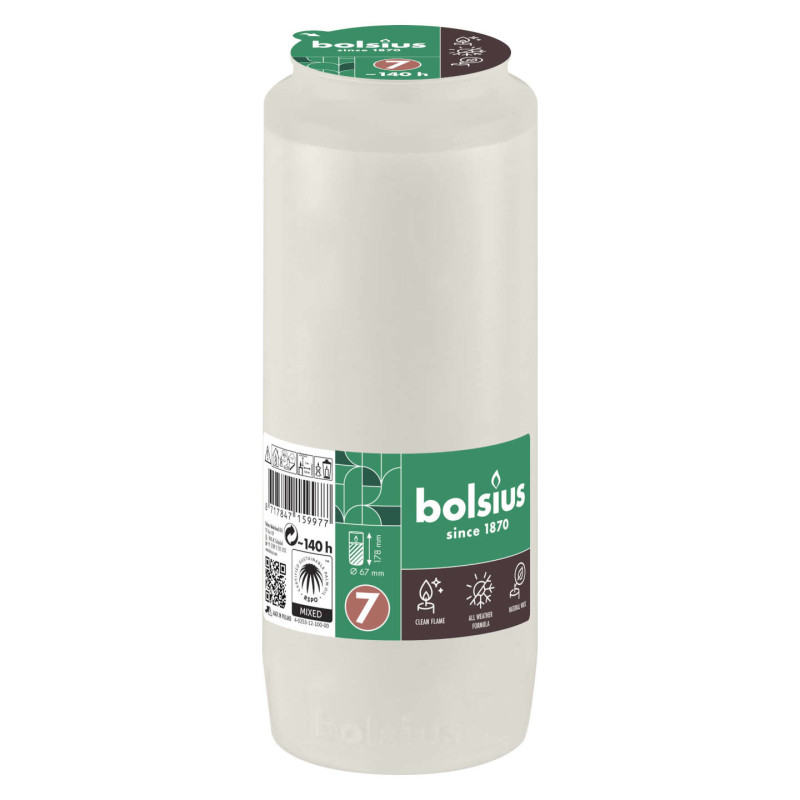 Wkłady do zniczy olejowe Bolsius NR 12 RC7 140h 15 sztuk