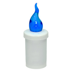 Subito S5 LED candle inserts, 12 pieces, blue