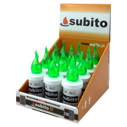 Subito S5 LED candle inserts, 12 pieces, green