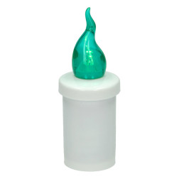 Subito S5 LED candle inserts, 12 pieces, green