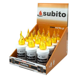 Subito S5 LED-Kerzeneinsätze, 12 Stück, gelb