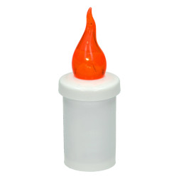 Subito S5 LED candle inserts, 12 pieces, orange