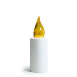 Grande Milo LED candle inserts, 12 pieces, yellow