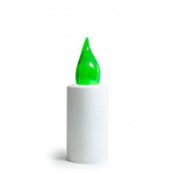 Grande Milo LED candle inserts, 12 pieces, green