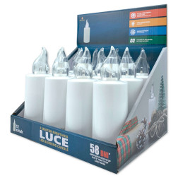 LED svietniky Grande Luce, 12 kusov, biele