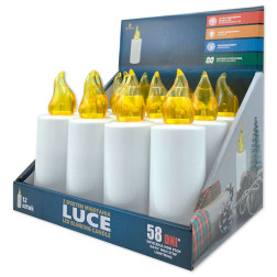 Grande Luce LED candle inserts, 12 pieces, yellow