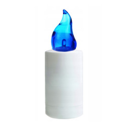 Grande Luce LED candle inserts, 12 pieces, blue