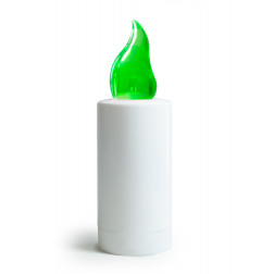 Grande Luce LED candle inserts, 12 pieces, green