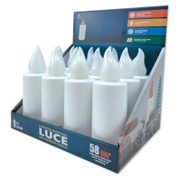 Grande Luce LED candle inserts, 12 pieces, multicolor