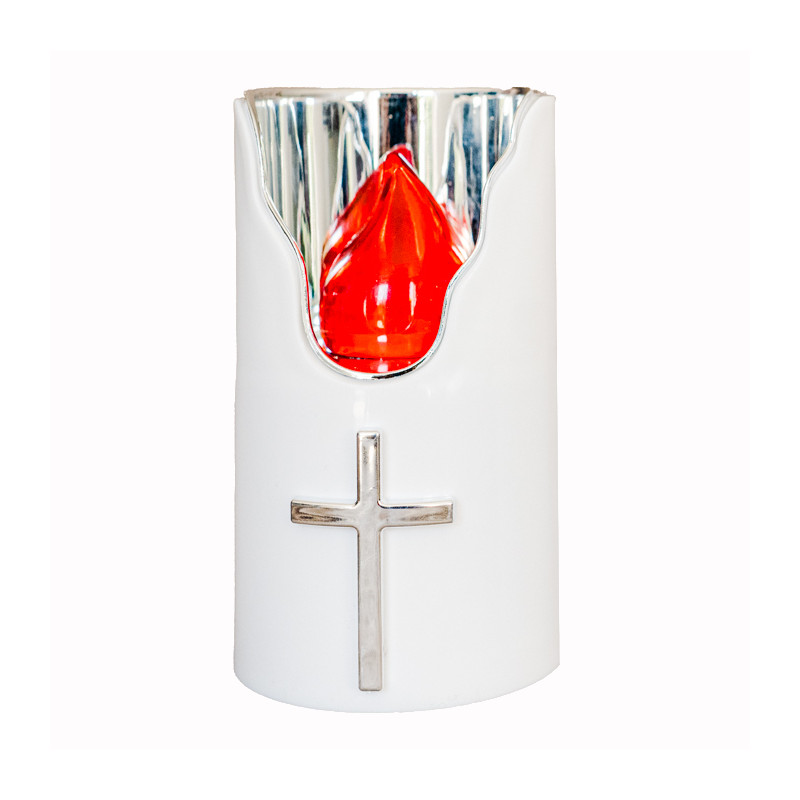 Subito C707 H125 LED candle inserts, 6 pieces, silver and red