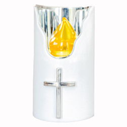 Subito C707 H125 LED candle inserts, 6 pieces, silver-yellow