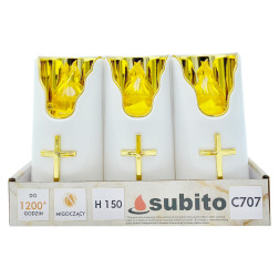 LED svietniky Subito C707 H150, 6 kusov, zlato-žlté