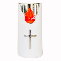 Subito C707 H150 LED candle inserts, 6 pieces, silver and red