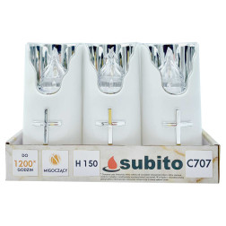 Subito C707 H150 LED candle inserts, 6 pieces, silver and white