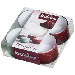 Bolsius candle holders for candles and tealights, 4 pieces