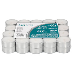 Podgrzewacze tealight Lights Bispol 6h 40 sztuk w stosie