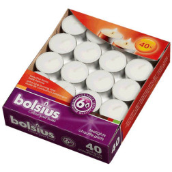 Bolsius candles 6h 40 pieces