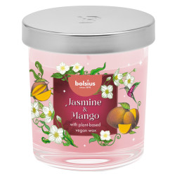 Bolsus Jasmine & Mango candle in glass with lid