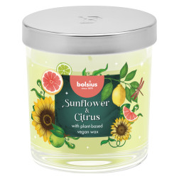 Svíčka Bolsus Sunflower & Citrus ve skle s víčkem