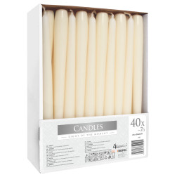 Świece Bispol Candles 7h 40 sztuk ecru