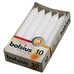 Bolsius Torpeda table candles 170/20 10 pieces white