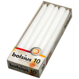 Bolsius Szpica table candles 245/24, 10 pieces, white