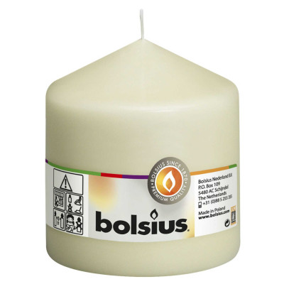 Bolsius pillar candle 100/98mm cream, 1 piece