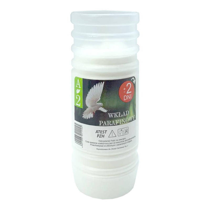 Wkłady do zniczy parafinowe PŁOMYK A-2 (14cm) 48h 30szt.