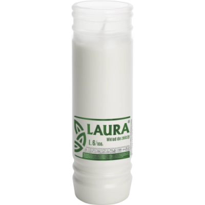 Paraffin candle insert BISPOL Laura L6 (21cm) 108h 1 pc.