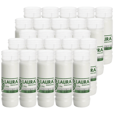 Paraffinkerzeneinsätze BISPOL Laura L4 (17,5cm) 68h 24Stk.