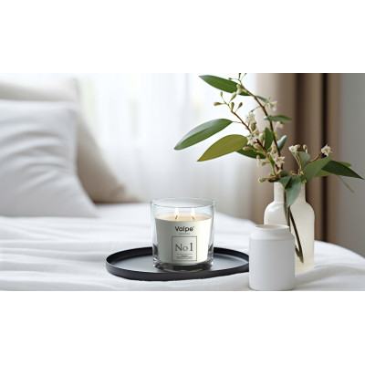 Scented candle BISPOL Valpe No1 snp100-001 (Agarwood & Vanilla) ~40h