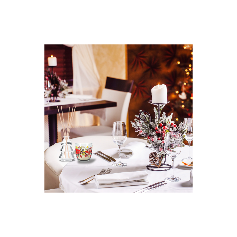 BISPOL Aura Geschenkset ADC-002-468 (Frohe Weihnachten) Kerze + Diffusor