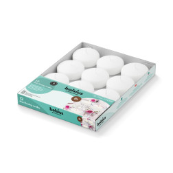 Floating candles BOLSIUS Maxi BOX 77/29 (8h) 12 pieces white