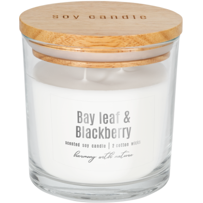 BISPOL soy scented candle sn173-325 (Bay leaf & Blackberry) ~40h