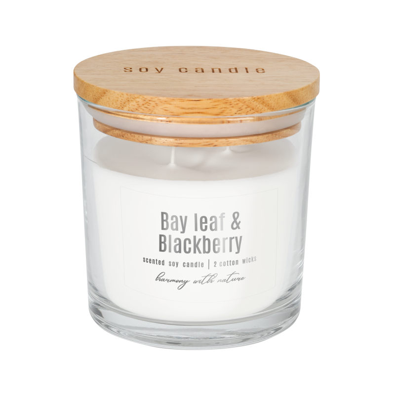BISPOL soy scented candle sn173-325 (Bay leaf & Blackberry) ~40h