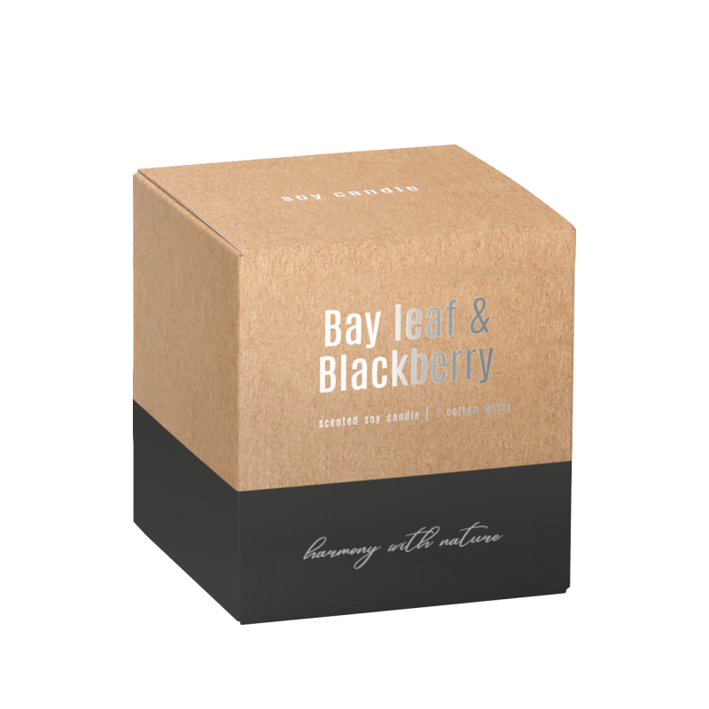 BISPOL soy scented candle sn173-325 (Bay leaf & Blackberry) ~40h