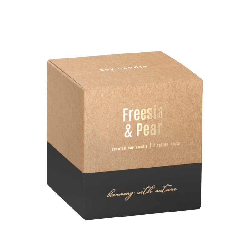 Voňavá sójová sviečka BISPOL sn173-326 (frézia a hruška) ~40h