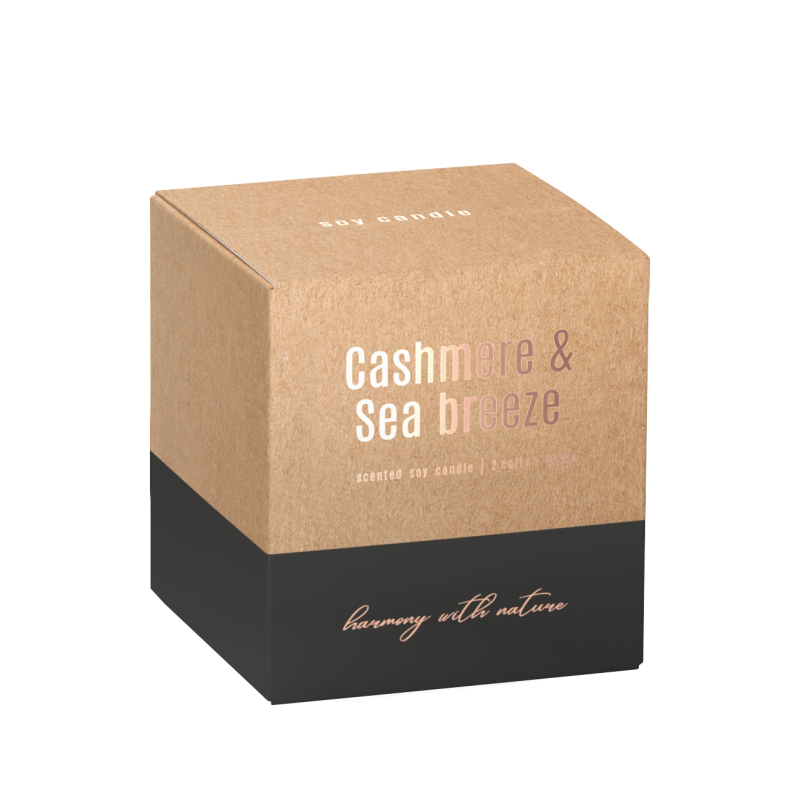 Vonná sójová sviečka BISPOL sn173-327 (Cashmere & Sea Breeze) ~40h