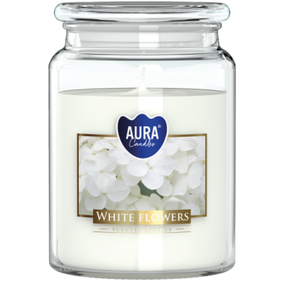 BISPOL Aura scented candle snd99-179 (White flowers) ~100h