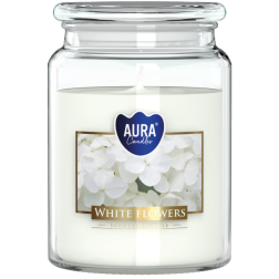 BISPOL Aura scented candle snd99-179 (White flowers) ~100h