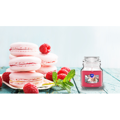 BISPOL Aura scented candle snd71-329 (Raspberry cloud) ~28h