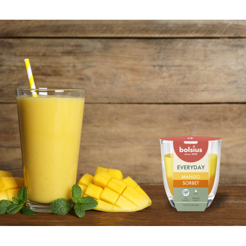 Každodenní vonná svíčka BOLSIUS (mango a sorbet) ~21h