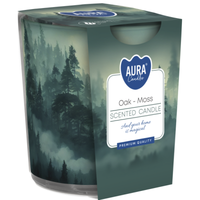 BISPOL Aura scented candle sn72s-58 (Oak & Moss) ~22h